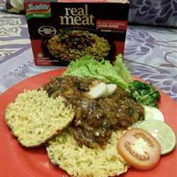INDOMIE REALMEAT AYAM JAMUR  TOPING SAUS TOMAT LABU